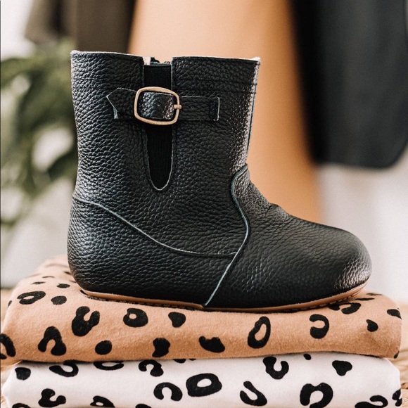 Infant Moccasin Black Riding Boots - Picture 2 of 3